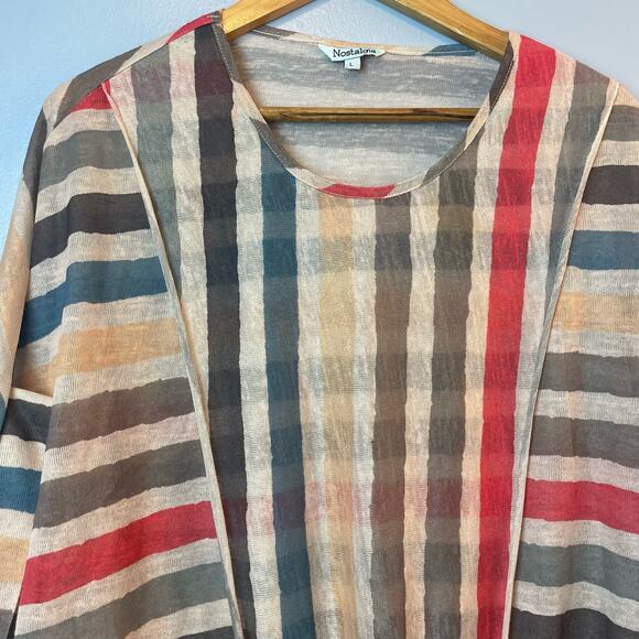 Like New! Nostalgia Striped Dolman Blouse Womens Large - Picture 3 of 9